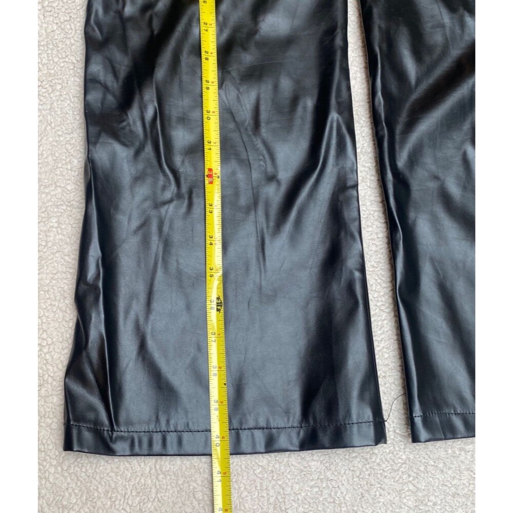 Black Vegan Leather Women’s Size 8 NEW Pleather Pants - Picture 10 of 14